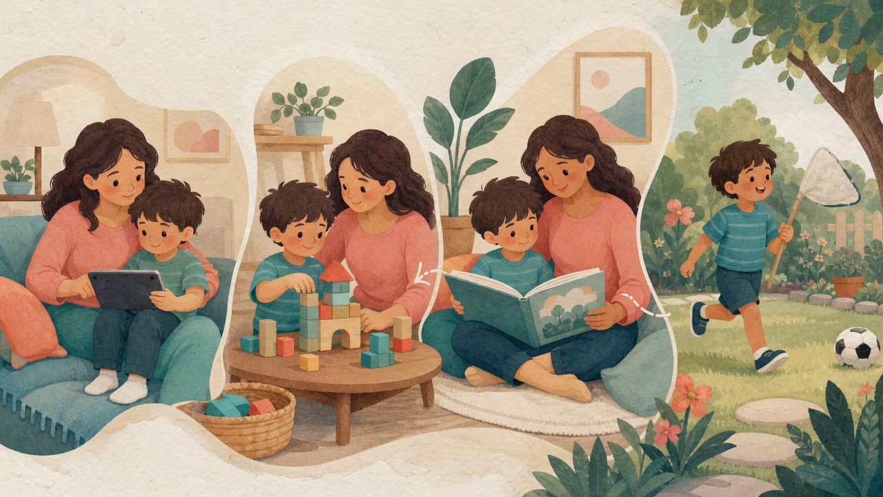 Editorial illustration for Why Keeping Kids Off Screens Completely Isn’t the Answer