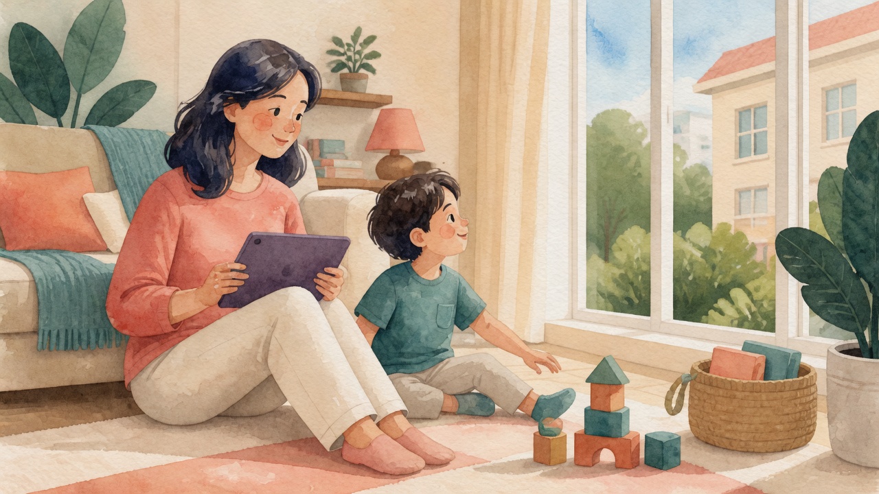 Editorial illustration for No, Screens Aren’t Ruining Your Child’s Eyes